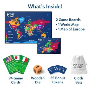Jeu de société Skillmatics Scout It Out Pays du monde entier avec cartes, drapeaux et faits pour les enfants de 7 à 99 ans - Product Image 2