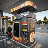 Máquina expendedora de pizza de grado comercial con horno infrarrojo y pago digital