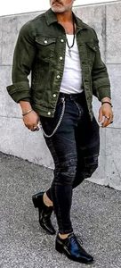 Veste en jean premium pour homme, coton délavé, boutonnée, style streetwear décontracté, vêtement d'extérieur tendance, hiver, séchage rapide, personnalisable OEM ODM - Product Image 3
