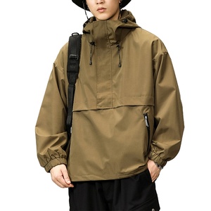 Personnalisé Hommes Demi Zip Pull Solide Couleur À Capuche À Capuche En Plein Air Casual Coupe-Vent Veste Pour Hommes 2025 - Product Image 1