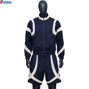 Conjunto Deportivo de Verano para Hombre, 2 Piezas, Transpirable, Chaqueta y Pantalones Cortos, Personalizable con Logotipo, Estilo Casual y Atlético - Product Image 3
