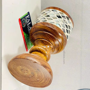 Bakhoor Burner Wood and Mop Design Inlaid New Festive Special Multi Purpose Arabic Incense Holder <b>Candle</b> Stand By FWE - Product Image 1