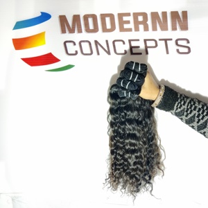 Raw Indian Human Hair Curly Bundle 100% Human Hair Extension Remy Natural Hair Unprocessed Indian Vendor Human Hair - Product Image 5