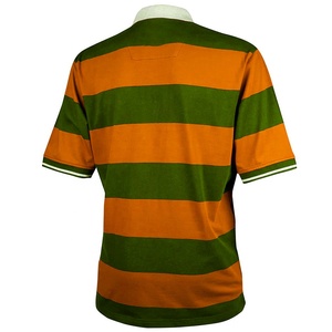 Polo de rugby pour homme, style polo, en coton, imprimé rugby, décontracté, respirant, avec logo frontal, manches courtes - Product Image 4