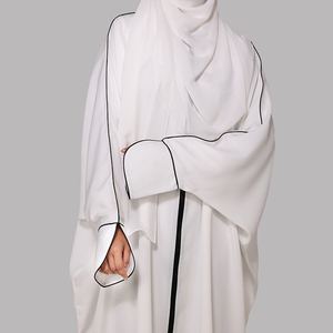 Private Label Women <b>Abaya</b> Factory Premium Muslim <b>Dress</b> with Embroidered Cuffs and Matching Belt Design - Product Image 6