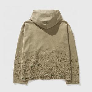 Sudaderas con Capucha Personalizadas de Algodón Grueso, Estilo Vintage, Lavado Ácido, Tallas Grandes para Hombre, con Parches Bordados y Efecto Desgastado, Servicio OEM para Otoño - Product Image 2