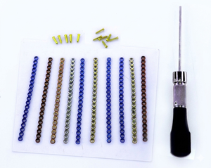 Implants orthopédiques maxillo-faciaux de qualité supérieure, 2,0 mm, 10 plaques, 20 trous, avec 80 vis à tête cruciforme, 1 jeu de tournevis, approuvés CE - Product Image 1