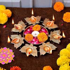 Urli Decorativo de Latón Hecho a Mano de la Mejor Calidad con Diya, Perfecto para Diwali y Ocasiones Festivas, Empresa Fabricante Líder - Product Image 5