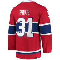 Jersey Hoki Merah Unisex Montreal Canadiens Nomor 22 Caulfield Tackle Twill Print Lengan Setengah Kerah Bulat Reguler Bernapas
