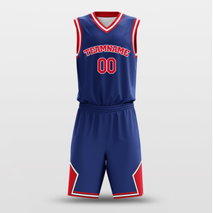 Tenue de basketball personnalisée, ensemble maillot et short d'équipe sur mesure, tissu à séchage rapide 100% polyester, production rapide - Product Image 2