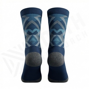 Geometric Pattern Crew <b>Socks</b> For <b>Running</b> Quick Dry Spandex Polyester Adult Summer Sports <b>Socks</b> - Product Image 2