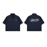 Kemeja Unisex Pendek Lengan Pendek Cepat Kering untuk Remaja Vietnam, Sablon Sutra Batik Polyester/Katun OEM ODM