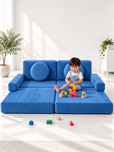โซฟาเด็กแบบโมดูลาร์จาก Emerald Sofa โซฟาเล่นสำหรับอพาร์ทเมนต์ ผ้าพรีเมียมสั่งทำพิเศษ เฟอร์นิเจอร์รักษ์โลก เหมาะสำหรับเด็ก ทันสมัย - Product Image 1