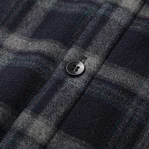 Chemises à manches longues pour hommes avec logo personnalisé, doublées de flanelle, boutonnées, rayées, 100% coton, respirantes, écologiques, grandes tailles - Product Image 4