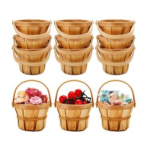 Paniers à baies en bois rustiques faits à la main, paniers de rangement pour fruits, paniers de service décoratifs - Product Image 1