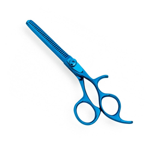 Tijeras de Entresacar Profesionales, Más Vendidas, con Recubrimiento de Titanio Azul, Dientes Personalizados, Tijeras de Salón - Product Image 1