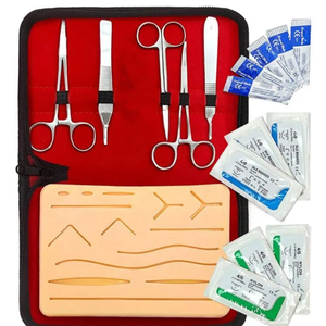 Kit de Práctica de Sutura de Acero Inoxidable para Estudiantes de Medicina, Juego de Instrumentos de Entrenamiento Quirúrgico Manual con Estuche y Accesorios - Product Image 5