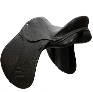 Selle anglaise en cuir noir de qualité supérieure avec arceau en plastique pour l'équitation, l'entraînement et les équipements sportifs équestres - Product Image 2