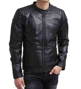 Chaqueta de Invierno de Cuero para Hombre, Corte Entallado, Cuello Alto, Alta Calidad, Diseño Moderno, Logotipo Frontal Personalizable - Product Image 5