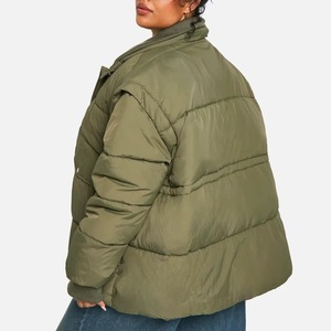 Chaqueta acolchada brillante de alta calidad para mujer con capucha de piel, chaqueta de plumón para invierno. - Product Image 2