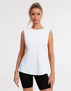 Women Solid Color Knitted Tank <b>Tops</b> O-Neck Sleeveless Breathable Regular Length Minimalist Style - Product Image 5