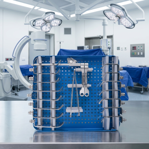Ensemble d'instruments chirurgicaux orthopédiques en acier inoxydable réutilisable Classe I à alimentation manuelle Détenseur et rétracteur cervical - Product Image 1