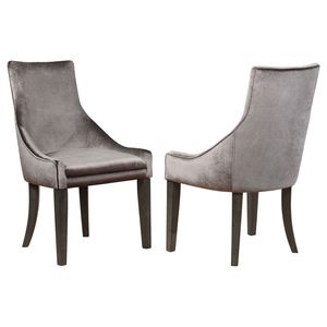 Rexford Grey <b>Upholstered</b> Dining Side <b>Chair</b> Set of 2 - Product Image 2