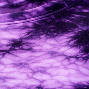 Camiseta de algodón verde tie dye para hombre, cuello redondo, manga corta, informal, estampada, para verano. - Product Image 6