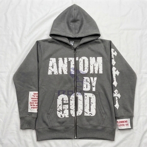 เสื้อฮู้ดซิปพิมพ์ลายตามสั่ง สตรีทแวร์ ดีไซน์ OEM ODM ขายส่ง รับผลิตจำนวนมาก ผ้าฝ้ายฟลีซ แบรนด์ส่วนตัว ไซส์พลัส - Product Image 4