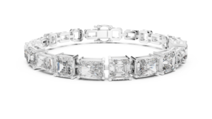 Pulsera de Cadena de Plata Chapada en Oro de 18K con Diamantes de Corte Radiante Multiforma Horizon - Regalo - Product Image 2