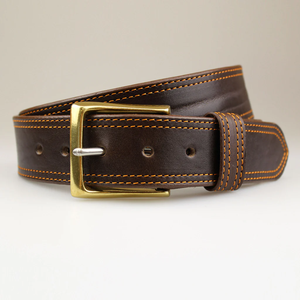 Cinturón Deekoj de Cuero Genuino Negro Sólido con Hebilla de Acero Rectangular para Hombre - Product Image 6