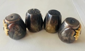 Sunflower Design Metal <b>Small</b> Size Salt And Pepper Shakers Set For Kitchen Dining Table Elegant Spice Dispenser Stylish Decor - Product Image 5