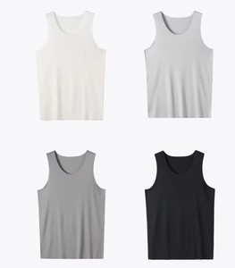 Débardeur de sport pour homme de haute qualité, personnalisé, col rond, sans manches, tricoté, respirant, 100% coton, léger, pour la course à pied et la salle de sport - Product Image 4