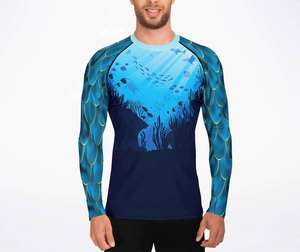 Camiseta de Compresión (Rash Guard) para Hombre, Calidad Premium, Personalizada con Estampado, Spandex/Poliéster, Secado Rápido, Manga Larga, para Gimnasio, Fitness, Surf, Buceo - Product Image 3