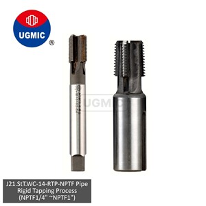 J21.StT.WC-14-R.T.P-NPTF1/4" NPTF3/8" NPTF1/2" -NPTF Tarière conique pour tuyaux, Dryseal, filetage à cannelures droites - (Brazée) Tarière en carbure soudée - JIS - Product Image 1
