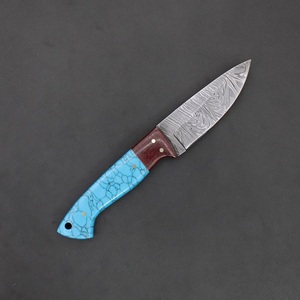 A&M ENTERPRISES Couteau de chasse d'extérieur personnalisable OEM, en acier Damas fait main, à lame fixe de type Drop Point, qualité industrielle - Product Image 2