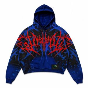 OEM Service High Quality Heavyweight <b>Hoodie</b> Dark <b>Aesthetic</b> Dragon Wing Design Fashion Top - Product Image 3
