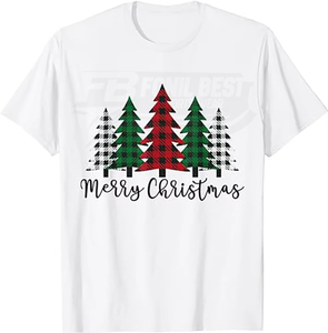 Camisetas Navideñas de Algodón Verde con Logotipo Frontal para Familias y Niños, Camisetas Divertidas de Feliz Navidad para Hombres y Mujeres, Servicio OEM - Product Image 5