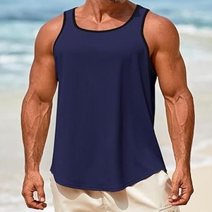 Custom Logo Summer Men's Gym Wear Sleeveless Tank <b>Top</b> Comfortable Breathable Workout Quick-Drying Men's Tank <b>Top</b> for Adult - Product Image 4