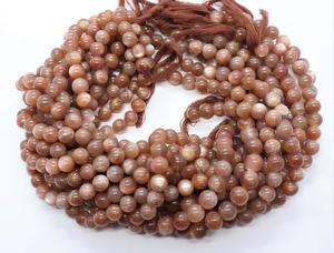 AAA Chocolate Moonstone Smooth Round <b>Ball</b> Beads 7.5-8.5 MM Natural Chocolate Moonstone Gemstone Beads 13 Inch For Jewelry Making - Product Image 6