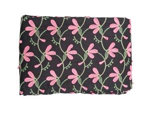 Vestidos Kurtis para niñas de tela de algodón peinado transpirable y ligero, con apliques negros y bordados florales 3D. - Product Image 5