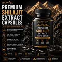 Résine de Shilajit OAZVITA 30g en pot de verre antioxydant pour adultes, faible MOQ, emballage à marque privée