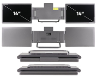 Extenseur d'écran d'ordinateur portable SIBOLAN 14 pouces, double écran IPS, moniteur portable, ports USB-C et HDMI, compatible avec Mac et Windows