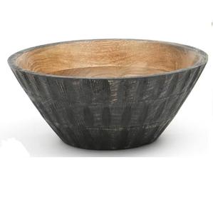 Tazón de madera de acacia y resina de buena calidad, venta al por mayor, tazón redondo de madera asequible para servir comida. - Product Image 6