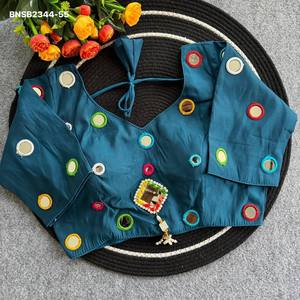 Blusa de seda romana de alta calidad con múltiples hilos y trabajo de espejo real, corte princesa, acolchada y con mangas acolchadas hasta el codo, suministro al por mayor - Product Image 6