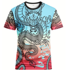 Jersey de Fútbol Americano para Adultos de Alta Calidad, Corte Automatizado, Ligero, 100% Poliéster, Secado Rápido, Diseño de Dragón Azul y Rosa - Product Image 2