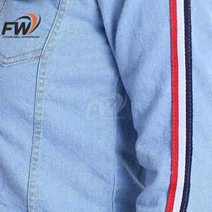 Veste en jean pour femme automne-hiver, parka rembourrée en polaire fine, manteau en jean épais, veste ample décontractée et chaude pour femme - Product Image 4