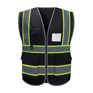 Gilet de sécurité réfléchissant personnalisé avec logo, gilet de travail de construction, gilet réfléchissant haute visibilité avec poches - Product Image 2