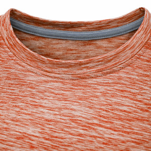 T-shirt à manches courtes pour homme, bleu foncé, tricoté uni rouge, coupe classique, col rond, style streetwear décontracté, tissu jersey 100% coton - Product Image 4