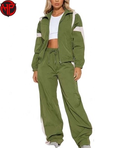 เสื้อแจ็คเก็ตกันลมระบายอากาศ ชุดแจ็คเก็ตกันลมสองชิ้น ชุดวอร์มแจ็คเก็ตกันลมขายส่งสำหรับผู้หญิง ชุดวอร์มสำหรับผู้หญิง - Product Image 2